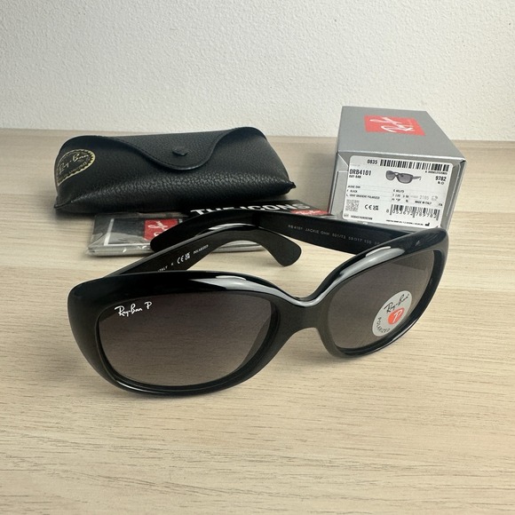 Ray-Ban Accessories - Ray-Ban Jackie Ohh RB4101 Women's Sunglasses Black Gradient Polarized 58mm